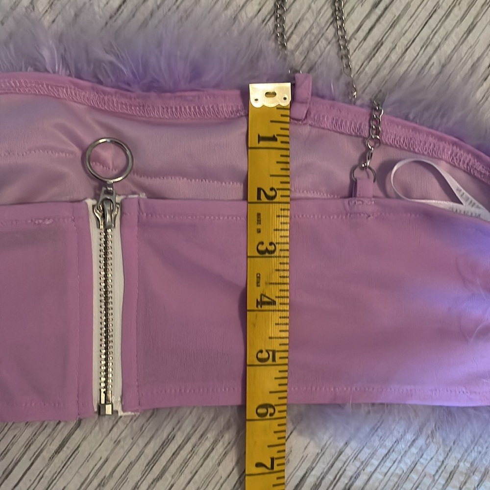 SHEIN Lavender Y2K Feather Top - Picture 11 of 11
